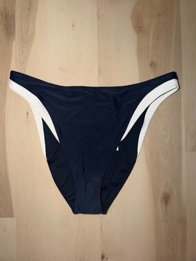 Classic Navy and White Bikini Bottom - Women Swim
